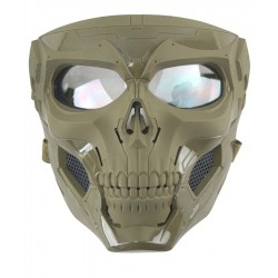 Kombat UK Skull Messenger Mask (Coyote), Manufactured by Kombat UK, this stylish full face mask is modelled after a skull, and has cut outs to provide a superb aesthetic, as well as great ventilation